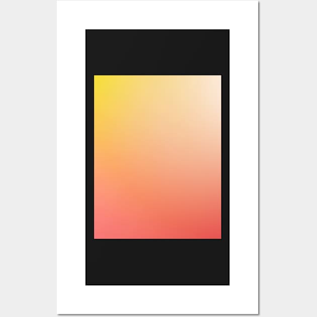 Modern gold ombre pink color block Wall Art by Islanr